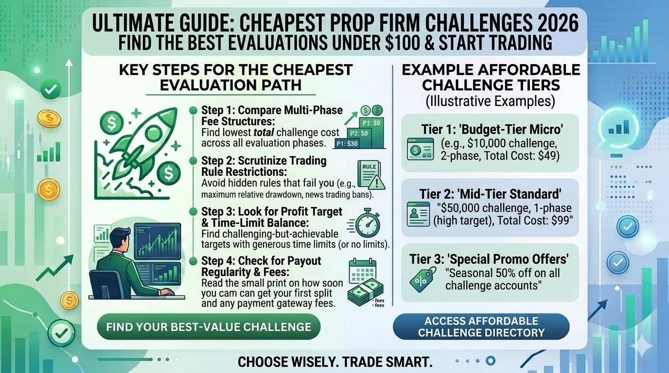 Cheapest Prop Firms in 2026: Best Accounts Under $50